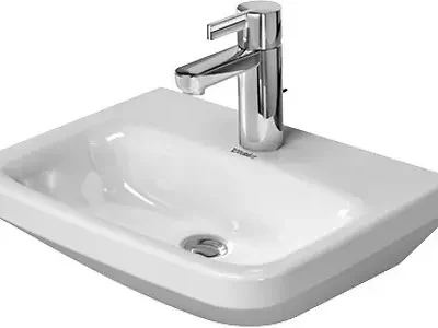 Duravit DuraStyle - rokas izlietne 45x34 cm, 1 jaucējkrāna atvere, ar WonderGliss, balts 07084500001