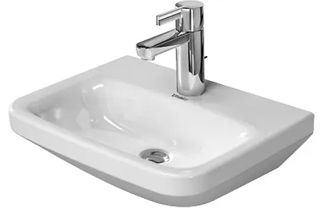 Duravit DuraStyle - rokas izlietne 45x34 cm, 1 jaucējkrāna atvere, ar WonderGliss, balts 07084500001