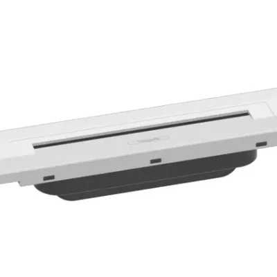 Hansgrohe RainDrain Flex - dušas noteka 700 ar nerūsējošā tērauda resti, saīsināma, montāžai pie sienas, balts matēts 56050700