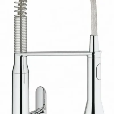 Grohe K7 - virtuves izlietnes maisītājs ar atsperes roku, hromēts 31379000