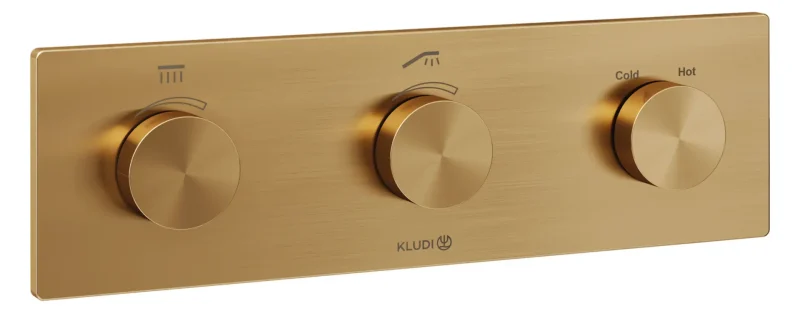 Kludi Tronic - zemapmetuma termostata maisītājs, 2 patērētājiem, birstēta bronza 38300N1-00