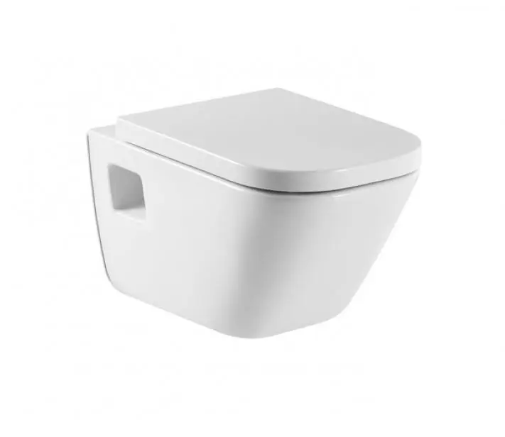 Roca The Gap - piekaramais WC, Rimless, balts A34647F000
