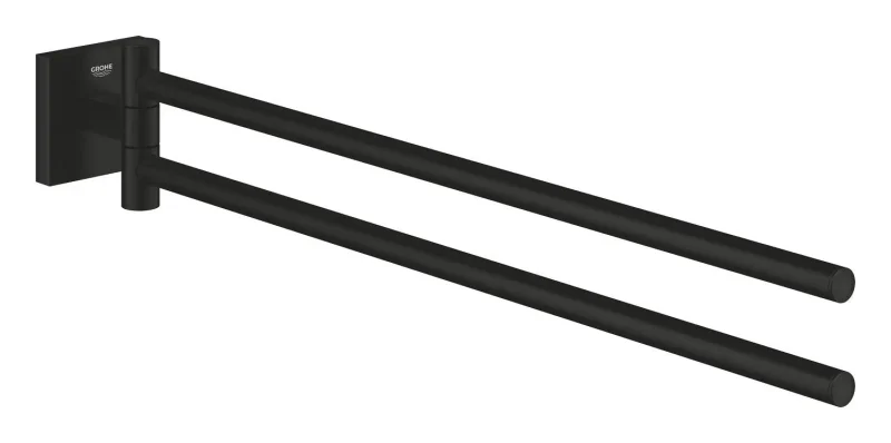 Grohe Start Cube - divu roku dvieļu turētājs, garums 44 cm, matēti melns 409762430