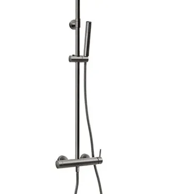 Novaservis Ferro Ciriculus - dušas komplekts ar maisītāju, diametrs 25 cm, gun metal NP85-BCK7UGM