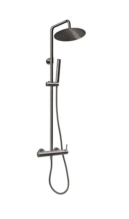 Novaservis Ferro Ciriculus - dušas komplekts ar maisītāju, diametrs 25 cm, gun metal NP85-BCK7UGM