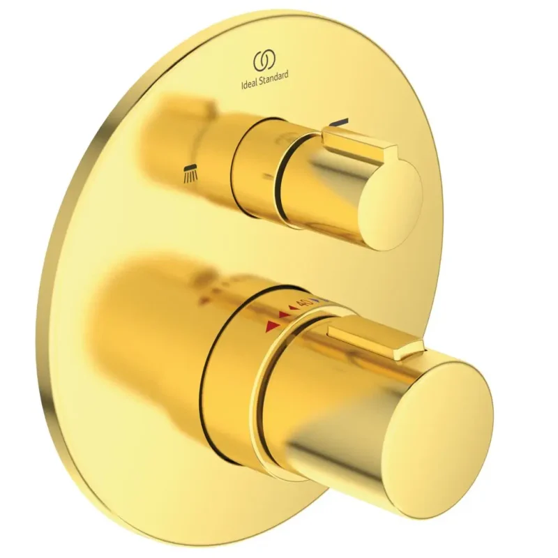 Ideal Standard CeraTherm - termostatisks vannas maisītājs, zemapmetuma, Brushed zelts A5814A2