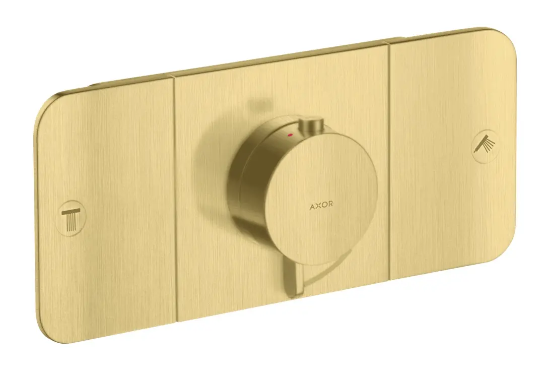 Axor One - zemapmetuma termostata maisītājs, 2 patērētājiem, birstēts misiņš 45712950