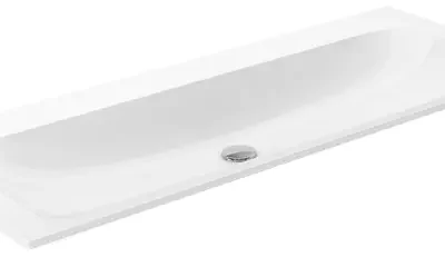 Keuco Plan - izlietne 121x49 cm, bez pārplūdes, bez jaucējkrāna cauruma, CleanPlus, balta 32980311200