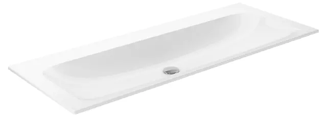 Keuco Plan - izlietne 121x49 cm, bez pārplūdes, bez jaucējkrāna cauruma, CleanPlus, balta 32980311200