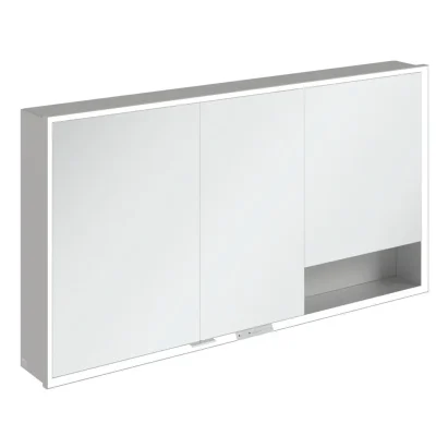 Villeroy & Boch My View+ - spoguļskapis ar LED apgaismojumu 140x75x17 cm, 3 durvis, pelēks A4811400