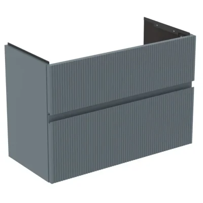 Ideal Standard Finesse - izlietnes skapītis, 80x38x55 cm, 2 atvilktnes, Ribbed matēts Ashblue E3380UQ