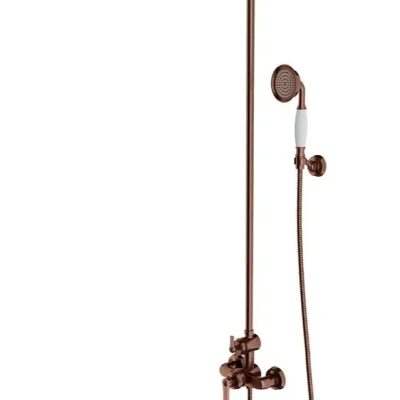 OMNIRES Armance - dušas komplekts ar maisītāju, diametrs 23 cm, varš AM5244ORB
