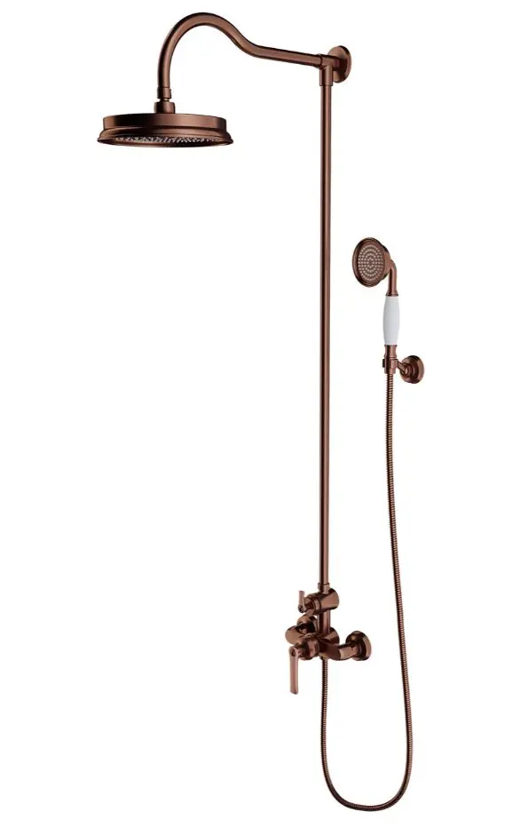 OMNIRES Armance - dušas komplekts ar maisītāju, diametrs 23 cm, varš AM5244ORB