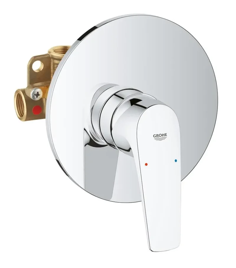 Grohe Start Flow - zemapmetuma dušas maisītājs ar montāžas korpusu, hroms 29116000