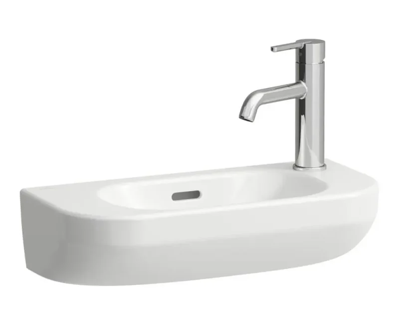 Laufen Lua - rokas izlietne 50x23 cm, ar pārplūdi, jaucējkrāna caurums labajā pusē, balta H8150820001061