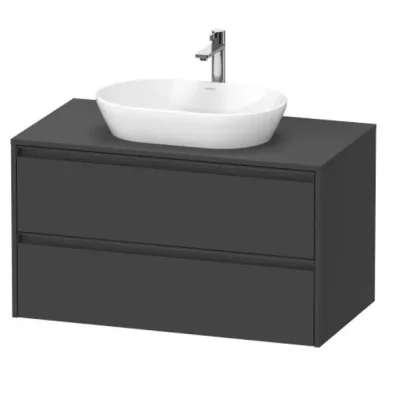 Duravit Ketho.2 - izlietnes skapītis, 57x100x55 cm, 2 atvilktnes, grafīta matēts K24896049490000