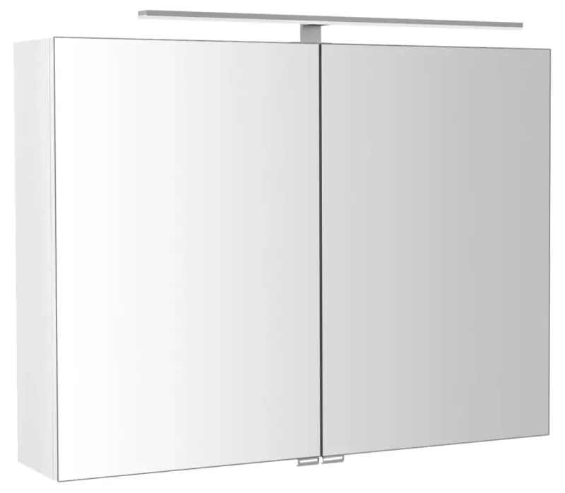 Sapho Riwa - spoguļskapītis ar LED apgaismojumu, 81x70x17 cm, balts spīdīgs RIW080-0030