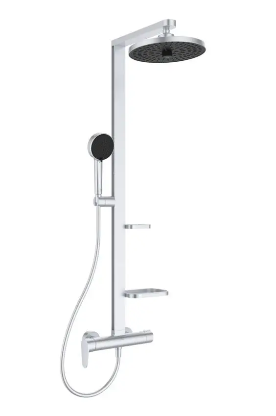 Ideal Standard ALU+ - dušas komplekts ar maisītāju, diametrs 26 cm, 2 strūklu veidi, sudraba BD584SI