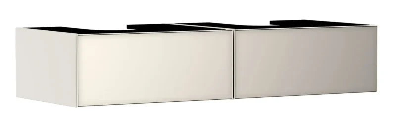 Hansgrohe Xevolos E - izlietnes skapītis, 28x137x55 cm, 2 atvilktnes, matēti bēšs/metāliskais bēšs 54317790