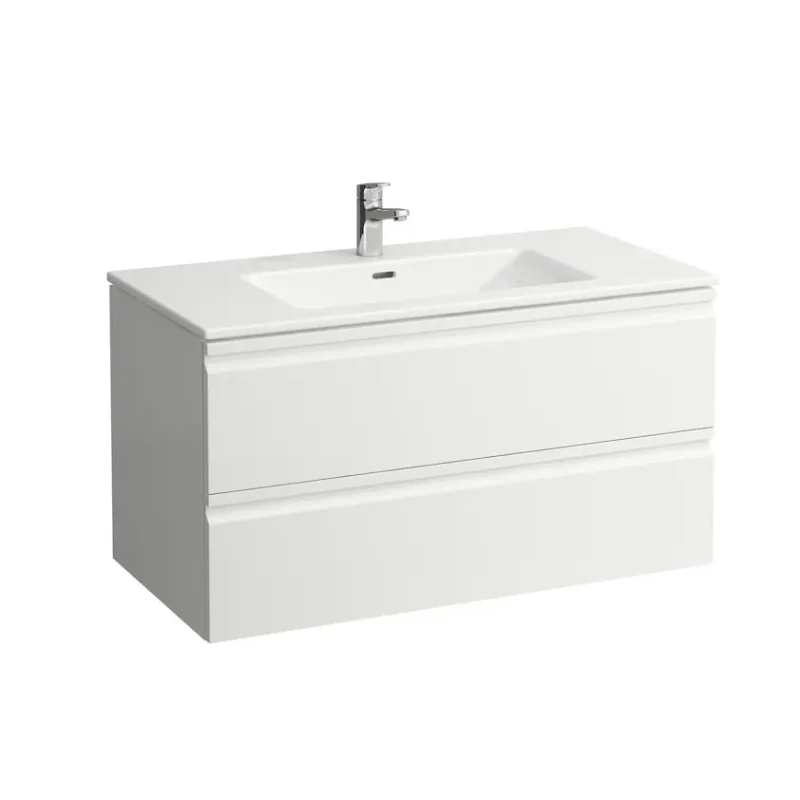 Laufen Pro S - izlietne ar zemizlietnes skapi, 100x50 cm, 2 atvilktnes, balts spīdīgs H8619654751041