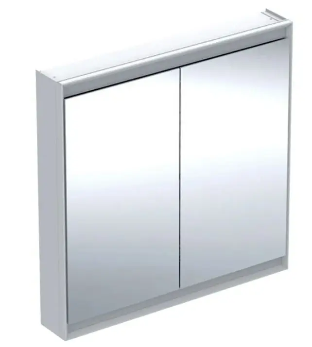 Geberit ONE - spoguļskapis ar LED apgaismojumu, 90x90x15 cm, 2 durvis, metāls 505.813.00.1