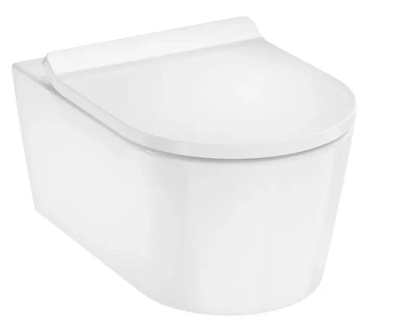 Hansgrohe EluPura S - pie sienas stiprināms WC ar SoftClose sēdekli, Rimless, AquaHelix Flush, EcoSmart, balta 60344450