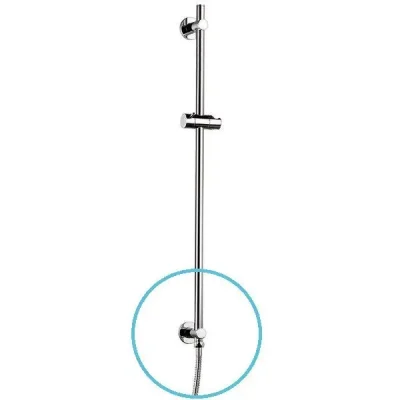 Sapho Luka - dušas stienis DANIELA, 70 cm, ar izteku, hroms 1202-08