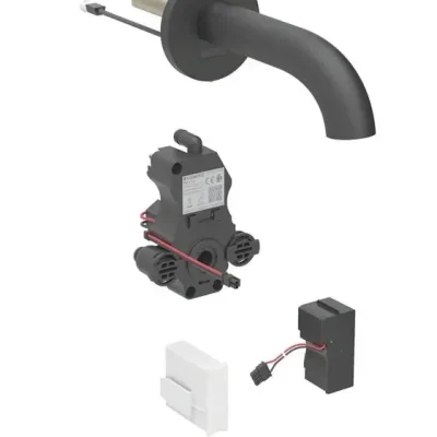Geberit Piave - elektronisks zemapmetuma izlietnes vārsts, tīkla barošana, easy to clean, matēti melns 116.281.14.1