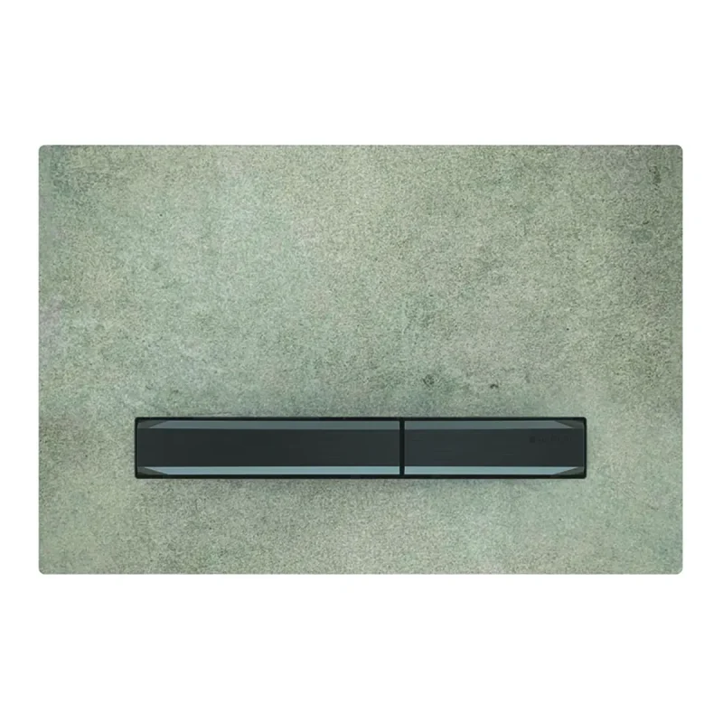 Geberit Sigma50 - vadības plate, 2 daudzumu skalošana, betona dekors/hroms melns 115.671.JV.2