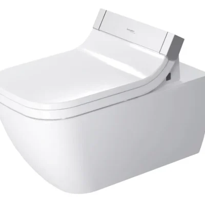 Duravit Happy D.2 - pie sienas stiprināms WC SensoWash, Rimless, ar WonderGliss, Alpu balts 25505900001