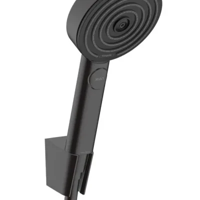 Hansgrohe Pulsify Select S - rokas duša, turētājs un šļūtenes komplekts, 3 strūklas veidi, EcoSmart, matēti melns 24305670