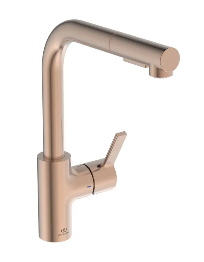 Ideal Standard Gusto - virtuves izlietnes maisītājs ar izvelkamu dušu, Sunset Rose BD420J4