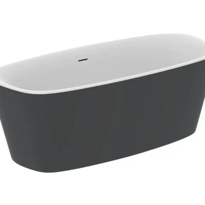 Ideal Standard Dea - brīvi stāvoša vanna 180x80 cm, balta matēta/melna matēta K8721V3