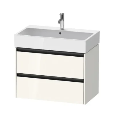 Duravit Ketho.2 - izlietnes skapītis, 55x78x46 cm, 2 atvilktnes, balts spīdīgs K25277022220000