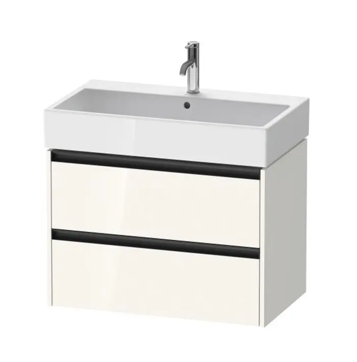 Duravit Ketho.2 - izlietnes skapītis, 55x78x46 cm, 2 atvilktnes, balts spīdīgs K25277022220000