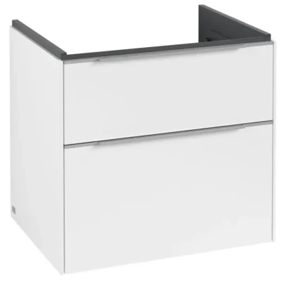Villeroy & Boch Subway 3.0 - izlietnes skapītis, 62x58x48 cm, 2 atvilktnes, Pure White C57600VF