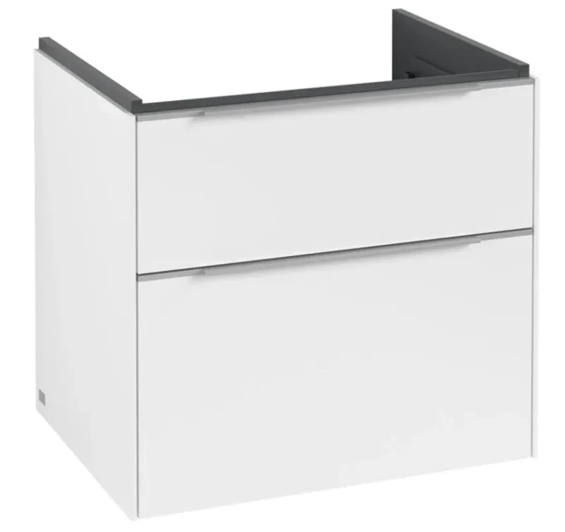 Villeroy & Boch Subway 3.0 - izlietnes skapītis, 62x58x48 cm, 2 atvilktnes, Pure White C57600VF