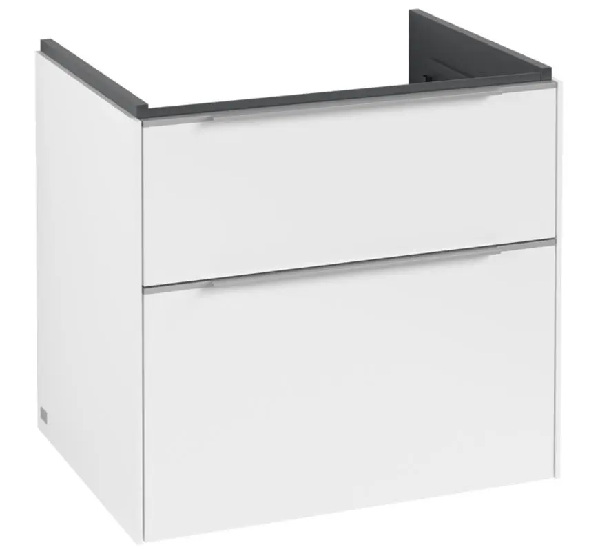 Villeroy & Boch Subway 3.0 - izlietnes skapītis, 62x58x48 cm, 2 atvilktnes, Pure White C57600VF