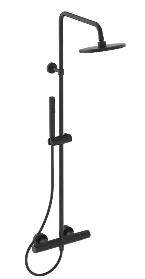 Ideal Standard CeraTherm - dušas komplekts ar termostatu, diametrs 20 cm, zīdaini melns A7586XG
