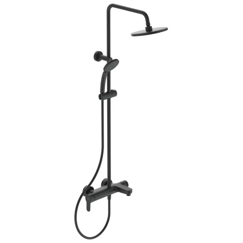 Ideal Standard Cerafine O - dušas komplekts ar vannas maisītāju, 20 cm, 1 strūkla, melns BC525XG