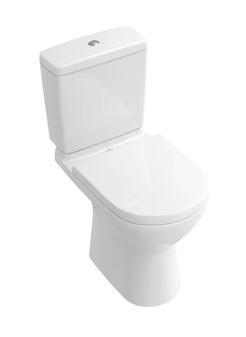 Villeroy & Boch O.novo - grīdas tualete ar dziļo skalošanu kombinācijai, horizontāls izvads, DirectFlush, AntiBac, CeramicPlus, Alpu balts 5661R0T2
