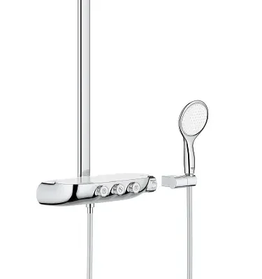 Grohe Rainshower SmartControl - dušas komplekts Duo 360 ar termostatu, 2 strūklas, hroms/mēness balts 26250LS0