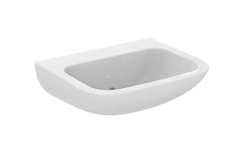 Ideal Standard Contour 21+ - rokas izlietne 50x40 cm, bez pārplūdes, bez cauruma jaucējkrānam, SmartGuard+, balta E2327HY