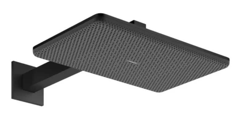 Hansgrohe Raindance Alive Q - galvas duša, 21x34 cm, 2 strūklas veidi, EcoSmart, matēti melns 24551670