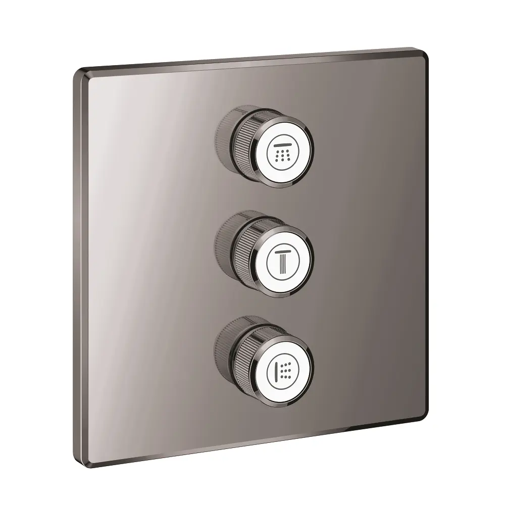 Grohe Grohtherm SmartControl - zemapmetuma vārsts 3 patērētājiem, Hard Graphite 29127A00