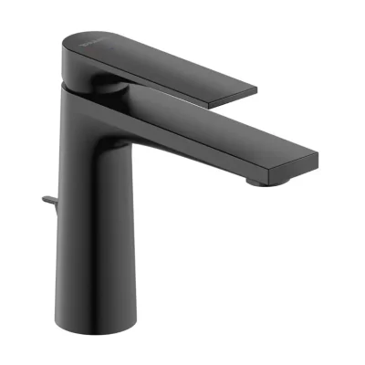 Duravit Tulum - izlietnes maisītājs ar noteci, FreshStart, matēti melns TU1021001046