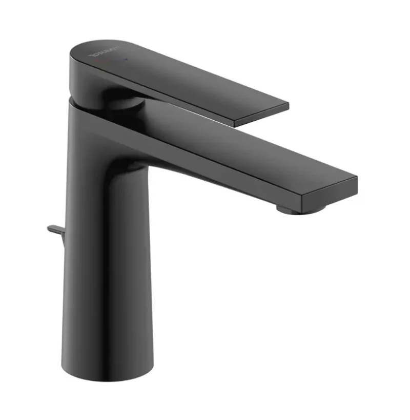 Duravit Tulum - izlietnes maisītājs ar noteci, FreshStart, matēti melns TU1021001046