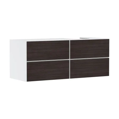 Hansgrohe Xevolos E - izlietnes skapītis 137x56x55 cm, 4 atvilktnes, matēti balts/ tumšs ozols 54239730