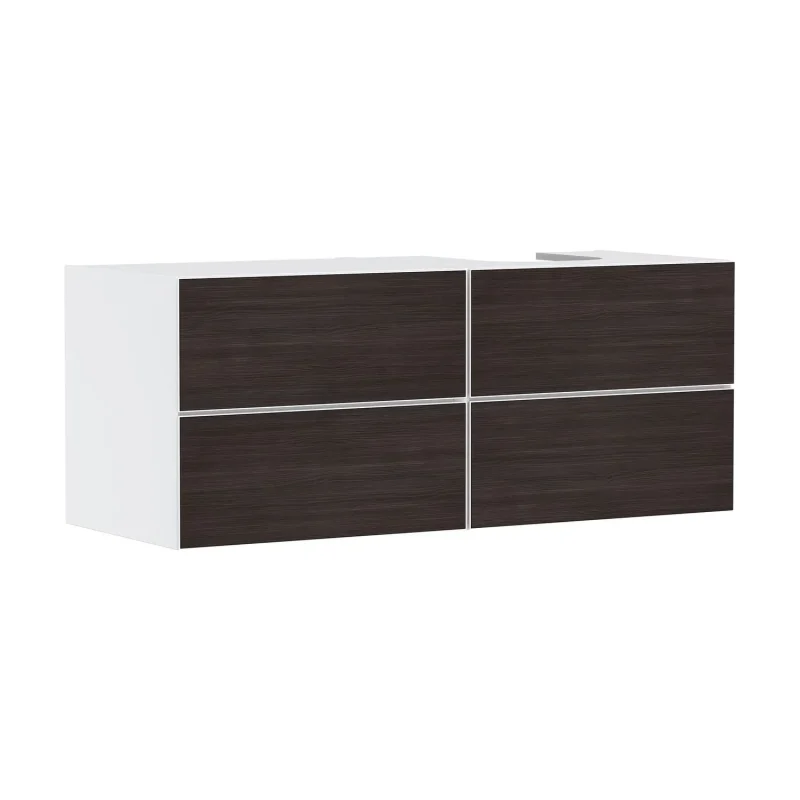 Hansgrohe Xevolos E - izlietnes skapītis 137x56x55 cm, 4 atvilktnes, matēti balts/ tumšs ozols 54239730