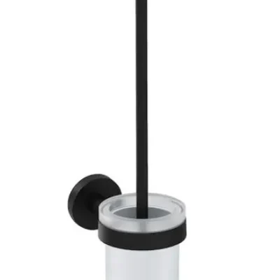 Jika Mio Style - WC birste ar turētāju, montāža pie sienas, stikls/melns matēts H3842F17160001